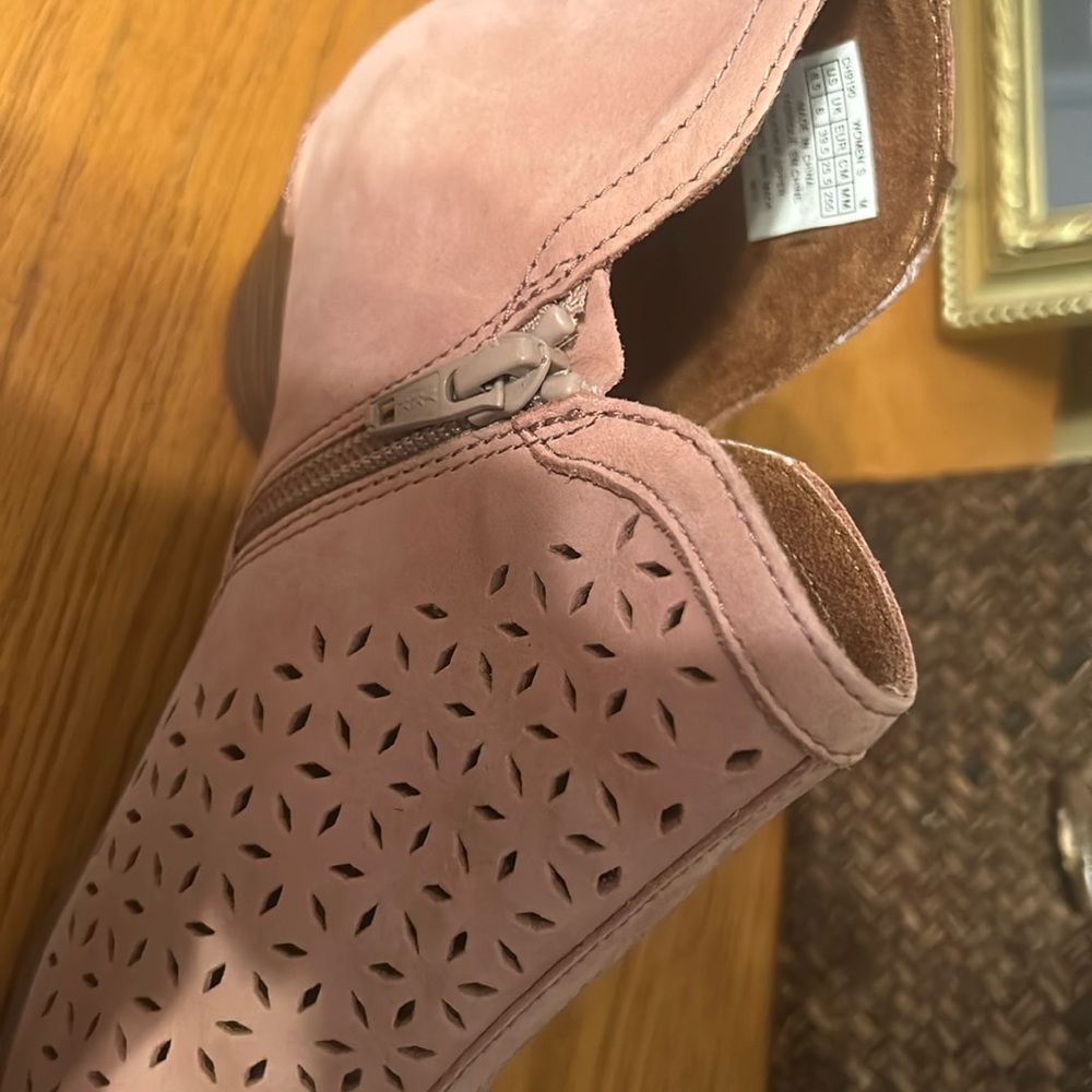 Cobb Hill by New Balance Pink Mules with Perforated Design